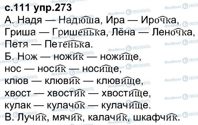 ГДЗ Російська мова 4 клас сторінка 273