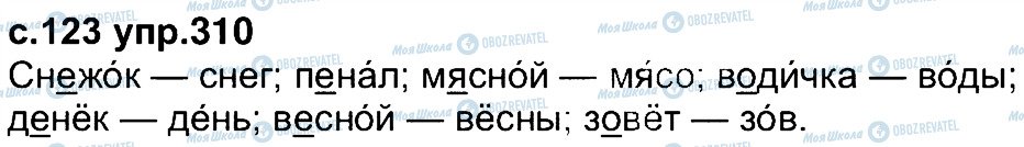 ГДЗ Російська мова 4 клас сторінка 310