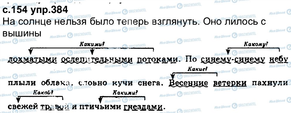 ГДЗ Російська мова 4 клас сторінка 384