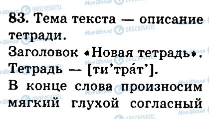 ГДЗ Російська мова 4 клас сторінка 83