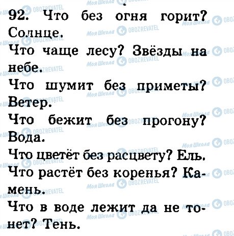 ГДЗ Русский язык 4 класс страница 92