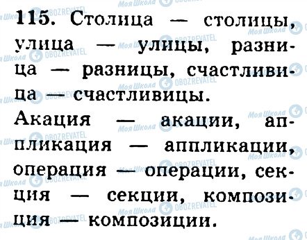 ГДЗ Російська мова 4 клас сторінка 115