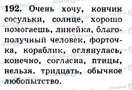 ГДЗ Російська мова 4 клас сторінка 192