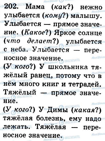 ГДЗ Російська мова 4 клас сторінка 202