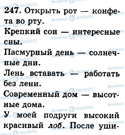 ГДЗ Російська мова 4 клас сторінка 247
