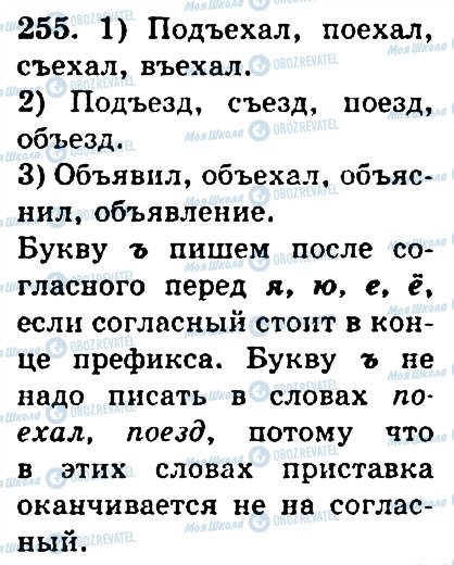 ГДЗ Російська мова 4 клас сторінка 255