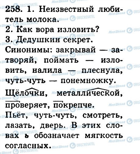 ГДЗ Русский язык 4 класс страница 258