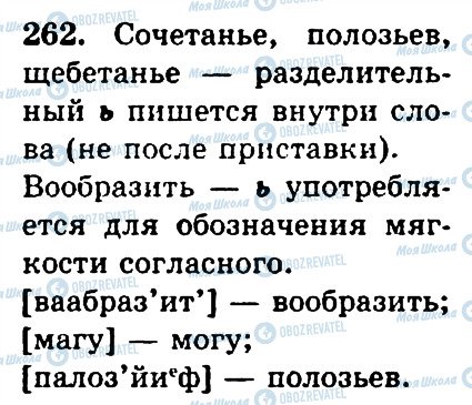 ГДЗ Російська мова 4 клас сторінка 262