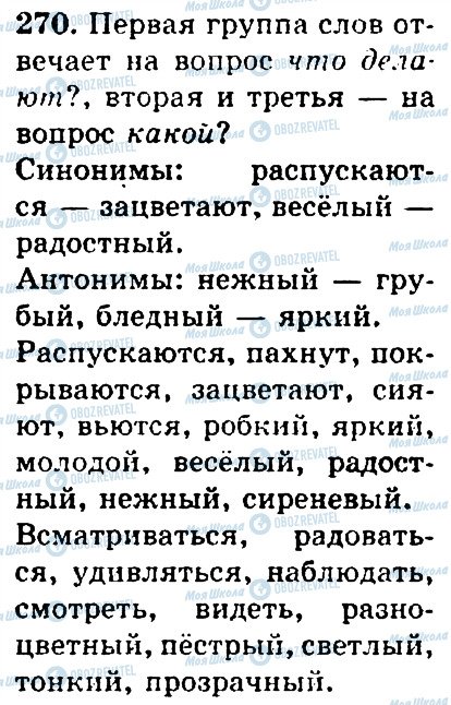 ГДЗ Русский язык 4 класс страница 270