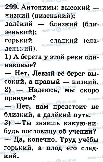 ГДЗ Російська мова 4 клас сторінка 299