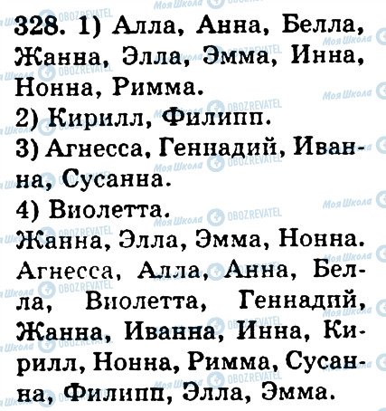 ГДЗ Російська мова 4 клас сторінка 328