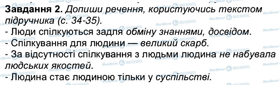 ГДЗ Людина і світ 4 клас сторінка 2