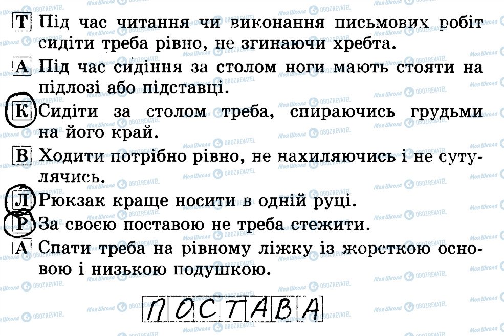 ГДЗ Основи здоров'я 4 клас сторінка 1