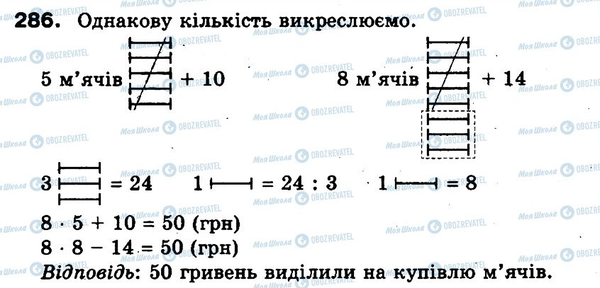 ГДЗ Математика 3 клас сторінка 286