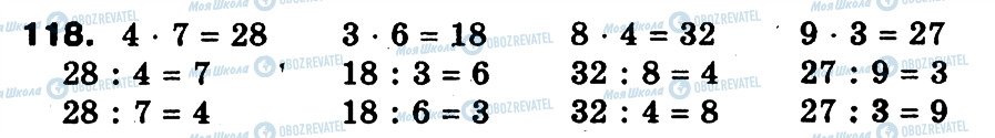 ГДЗ Математика 3 класс страница 118