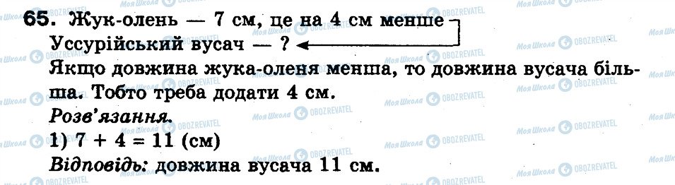 ГДЗ Математика 3 класс страница 65