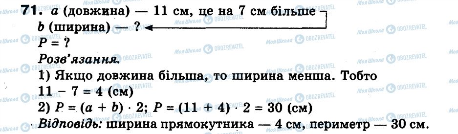 ГДЗ Математика 3 клас сторінка 71
