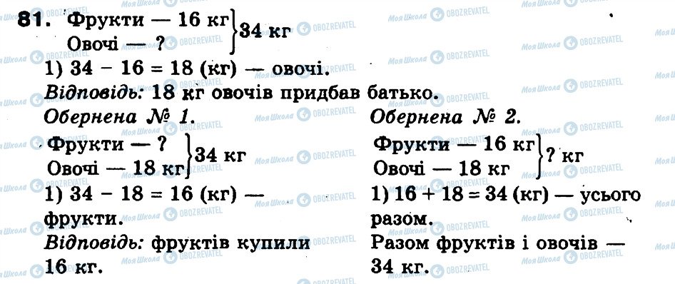 ГДЗ Математика 3 клас сторінка 81