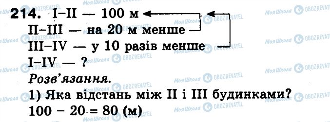 ГДЗ Математика 3 клас сторінка 214