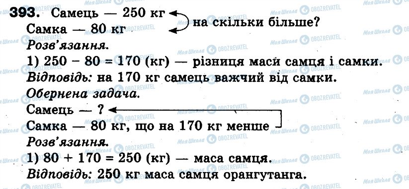 ГДЗ Математика 3 клас сторінка 393