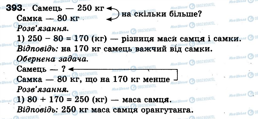 ГДЗ Математика 3 клас сторінка 393