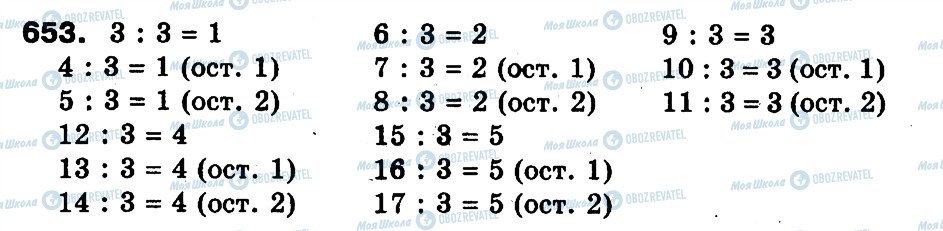 ГДЗ Математика 3 класс страница 653