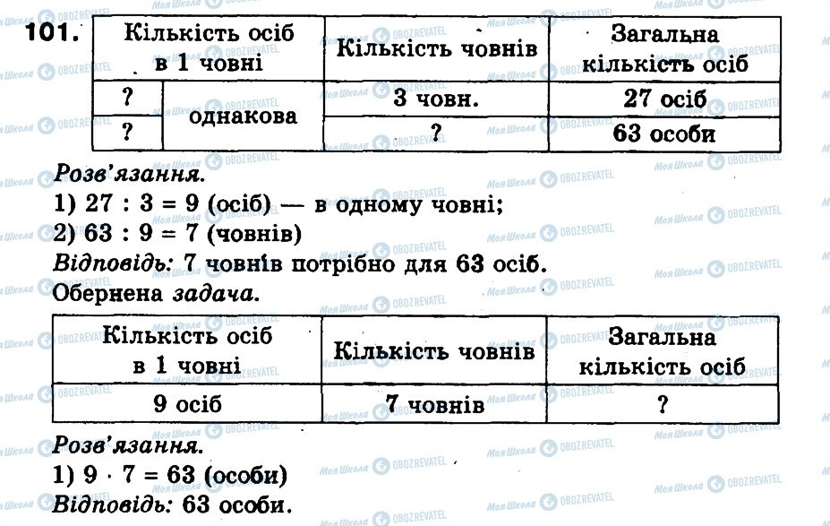 ГДЗ Математика 3 класс страница 101