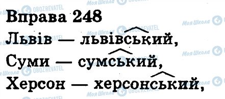 ГДЗ Українська мова 3 клас сторінка 248