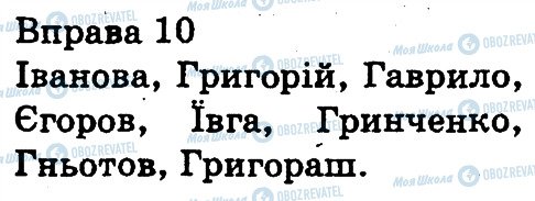ГДЗ Українська мова 3 клас сторінка 10