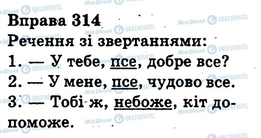 ГДЗ Українська мова 3 клас сторінка 314