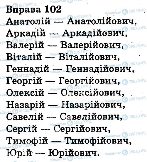 ГДЗ Українська мова 3 клас сторінка 102