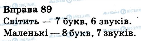 ГДЗ Українська мова 3 клас сторінка 89