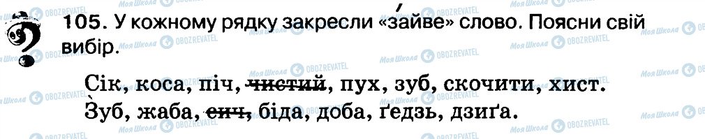 ГДЗ Українська мова 3 клас сторінка 105