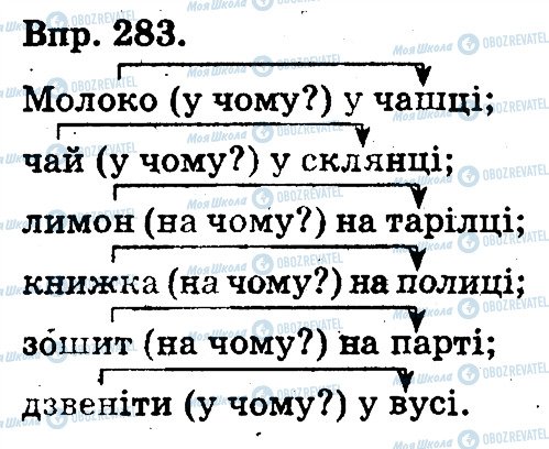 ГДЗ Укр мова 3 класс страница 283