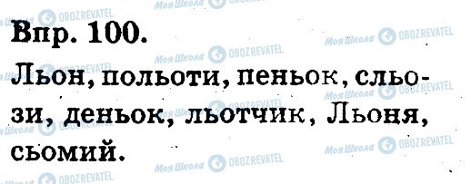 ГДЗ Українська мова 3 клас сторінка 100