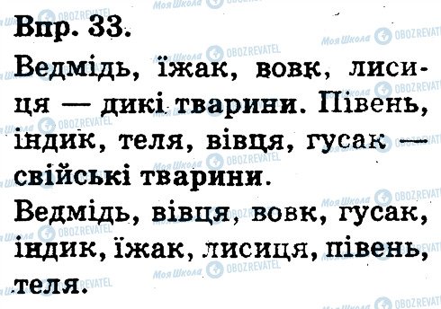 ГДЗ Українська мова 3 клас сторінка 33