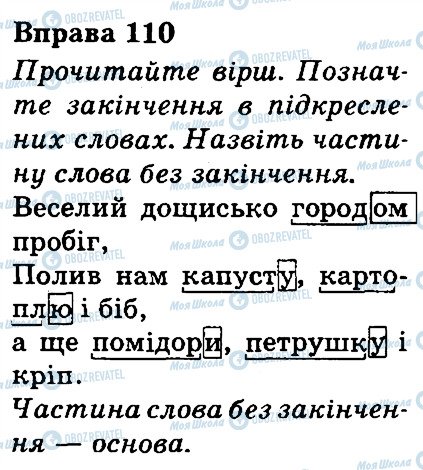 ГДЗ Українська мова 3 клас сторінка 110