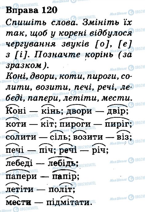 ГДЗ Українська мова 3 клас сторінка 120