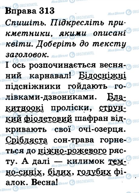 ГДЗ Укр мова 3 класс страница 313