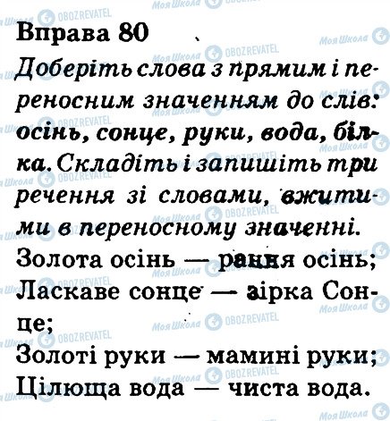 ГДЗ Укр мова 3 класс страница 80