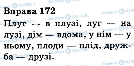 ГДЗ Українська мова 3 клас сторінка 172