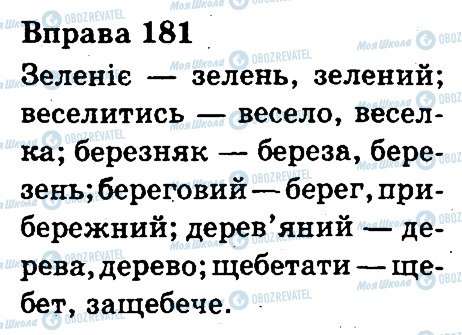 ГДЗ Українська мова 3 клас сторінка 181