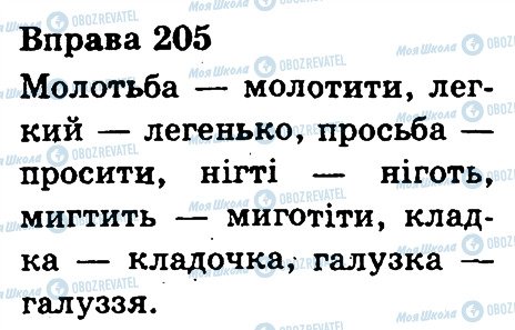 ГДЗ Укр мова 3 класс страница 205