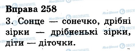 ГДЗ Українська мова 3 клас сторінка 258