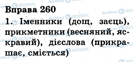 ГДЗ Українська мова 3 клас сторінка 260