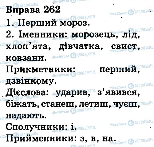 ГДЗ Українська мова 3 клас сторінка 262