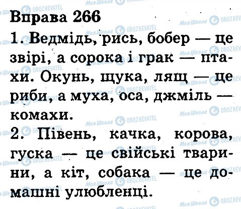 ГДЗ Укр мова 3 класс страница 266