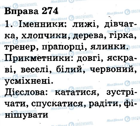 ГДЗ Українська мова 3 клас сторінка 274