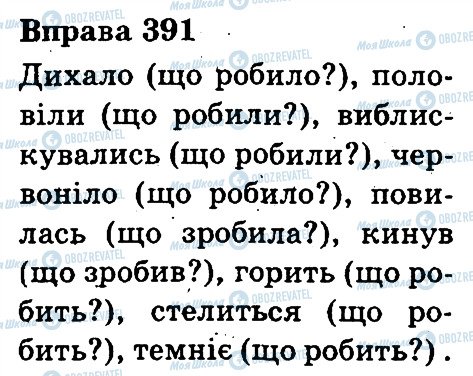 ГДЗ Українська мова 3 клас сторінка 391