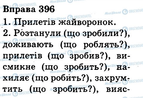 ГДЗ Українська мова 3 клас сторінка 396